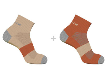 Meias Salomon Evasion Ankle (2 pares) Bege/Teja