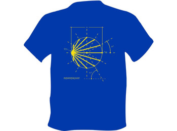Sketch T-shirt Logo Camino de Santiago Indigo