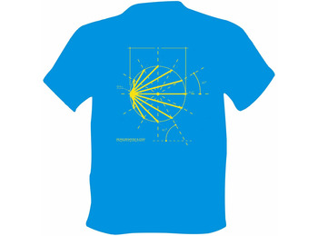 Camiseta Sketch Logo Camino de Santiago Blue