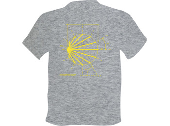 Camino de Santiago Logo Sketch T-shirt cinza