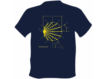 Camiseta Marino Camino de Santiago Logo Sketch