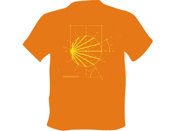 Camiseta Sketch Logo Camino de Santiago Orange