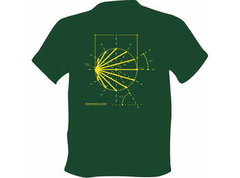 Camino de Santiago Logo Sketch Camiseta Bottle Green