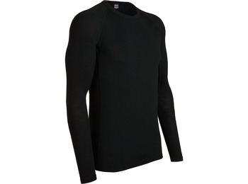 T-shirt preta Merino Oasis LS 200 quebra-gelo