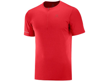 Salomon Agile HZ SS Tee Camiseta vermelha
