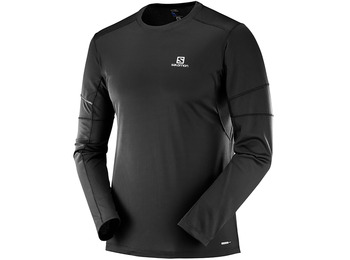 Salomon Agile LS Tee Camiseta preta