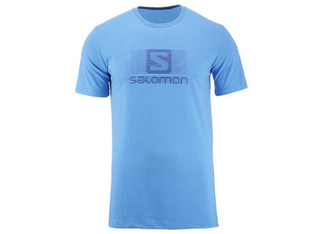 Logotipo da mistura Salomon SS TEE azul celeste
