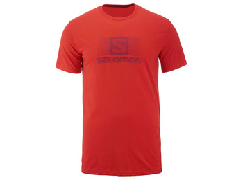Camiseta vermelha Salomon Blend Logo SS TEE