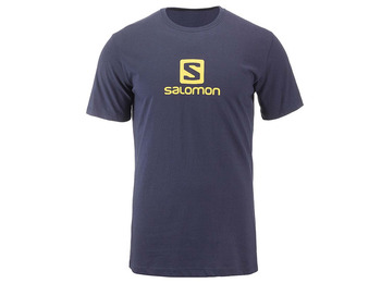 Camiseta Salomon Algodão Logo SS Tee Marino