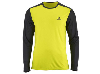 Salomon Stroll LS Tee Lima / Camiseta Preta