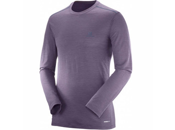 Camiseta roxa Salomon X Wool Ls Tee