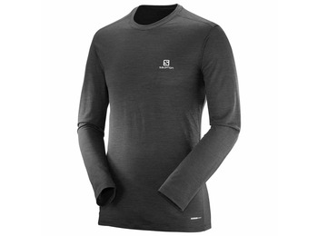 Camiseta preta Salomon X Wool Ls