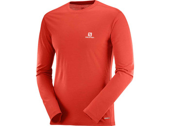 Salomon X Wool Ls Tee Red