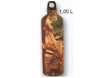 Garrafa de água de alumínio fosco 1 litro camuflagem verde