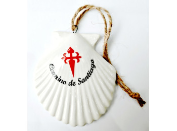 Concha Cerámica Decorativa Caminho De Santiago MyL Branco