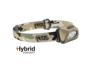 Frente Petzl Tactikka + 250 lm. Camuflagem Verde