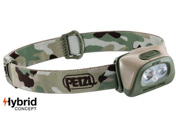 Frente Petzl Tactikka + RGB 350 lumens Camuflagem Verde