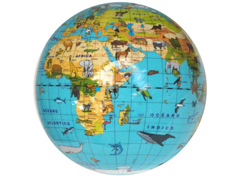 Balão inflável dos animais do mundo em espanhol (30 cm)