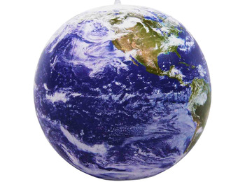 Globo mundial de satélite inflável com nuvens (40 cm)