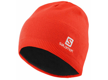 Salomon Beanie Hat Tomato Red
