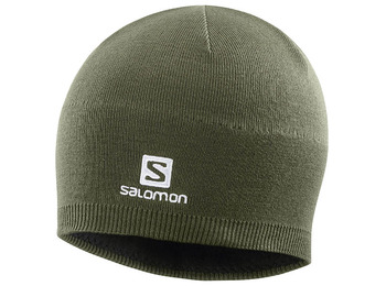 Salomon Beanie Boné Preto Verde oscuro