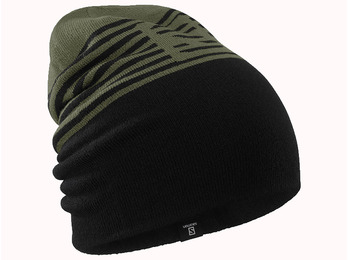 Salomon Flatspin reversível gorro ocre / preto Verde kaki