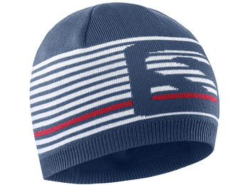 Gorro Salomon Flatspin Short Beanie Beige / Verde Azul-Blanco