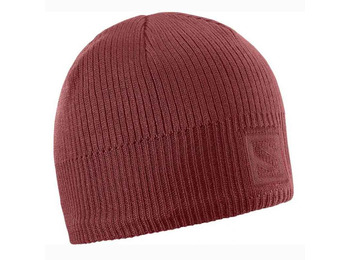 Chapéu Salomon Logo Beanie Wine