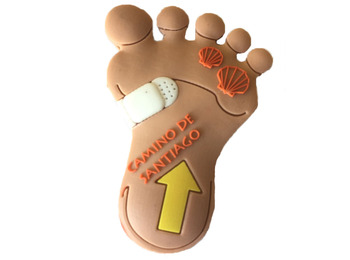Pé magnético de borracha Camino de Santiago