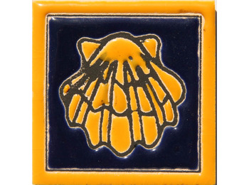 Ímã de vieira de cerâmica 7x7 cm