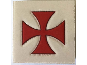 Ímã cerâmico Cruz dos Templários MyL 5X5 cm