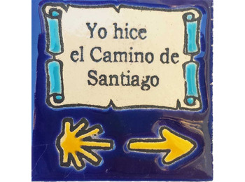 Ímã de cerâmica que fiz o Caminho de Santiago 5x5 cm