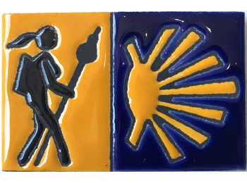 Ímã Peregrino de Cerâmica Estrela 5x7,5 CM