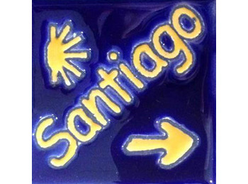 Ímã de cerâmica estrela Santiago Concha 5x5 cm