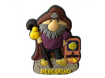 Pilgrim Rubber Magnet Camino de Santiago