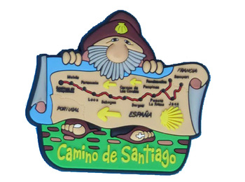 Mapa de ímã de borracha peregrino