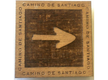 Caminho da seta do ímã de madeira 4,5 x 4,5 cm