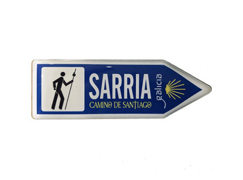 Queda de ímã de madeira Sarria Camino de Santiago