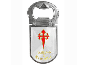 Ímã de metal com abridor Cruz de Santiago