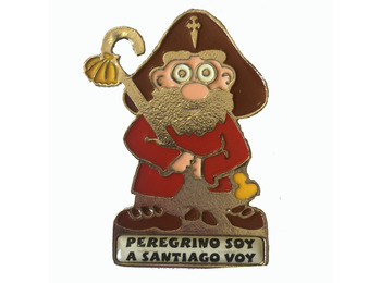Ímã de metal peregrino, vou para Santiago