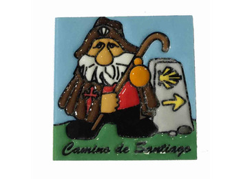 Pilgrim and Mojon Magnet Camino de Santiago