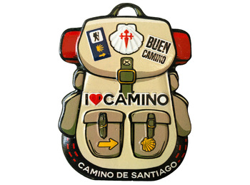 Mochila com ímã de resina I Love Camino