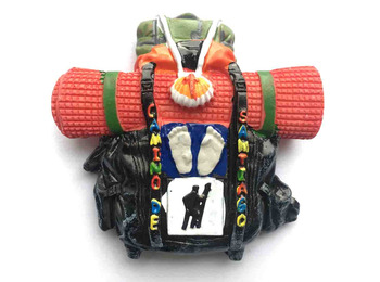 Pés de resina magnética para mochila Camino de Santiago