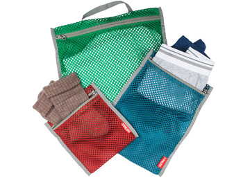 Conjunto de bolsos de malha Tatonka com slides de malha