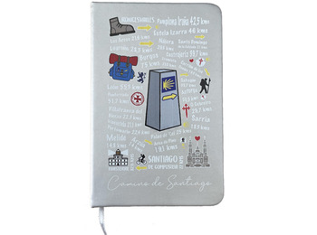 Notebook Camino de Santiago cidades Gris