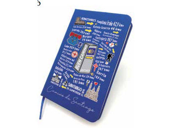 Notebook Camino de Santiago cidades Azul