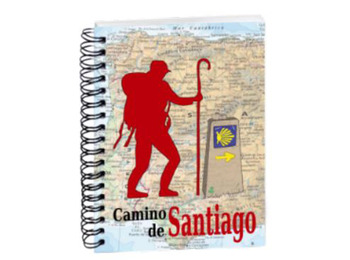 Mapa do Caminho de Santiago e caderno do peregrino