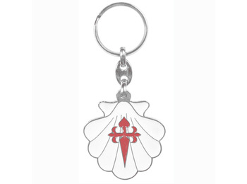 Chaveiro de metal com Cruz de Santiago