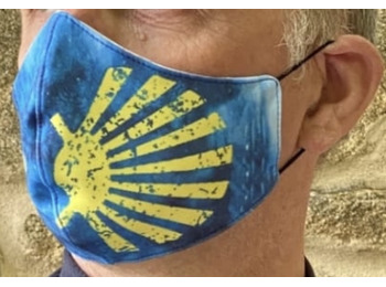 Máscara facial lavável aprovada Estrella Camino de Santiago