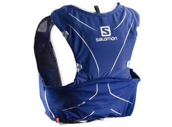 Conjunto Salomon Adv Skin 5 Mochila Azul / Branco